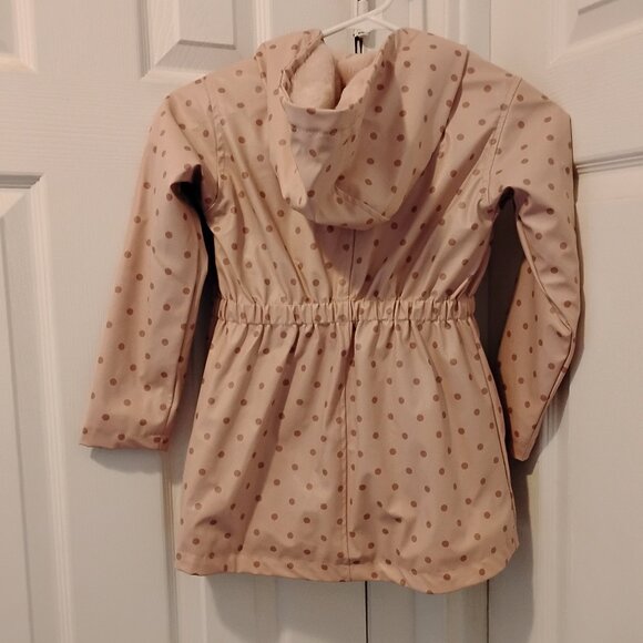 C&C California Girls Size 5 Pink Rain Jacket With Faux Fur Inside - Picture 5 of 5